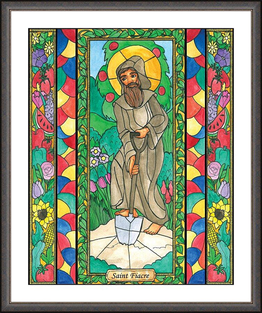 Wall Frame Espresso, Matted - St. Fiacre by B. Nippert