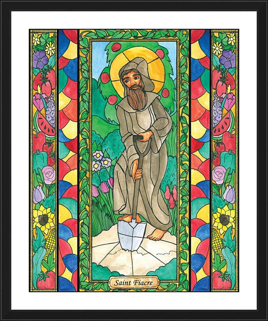 Wall Frame Black, Matted - St. Fiacre by Brenda Nippert - Trinity Stores