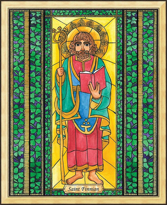 Wall Frame Gold - St. Finnian by B. Nippert