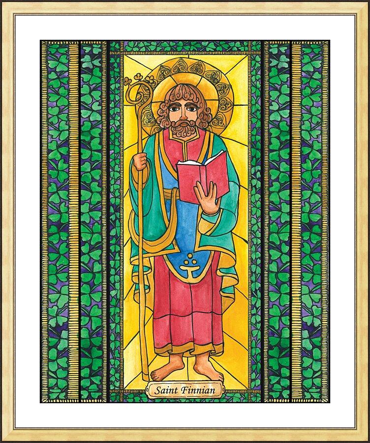 Wall Frame Gold, Matted - St. Finnian by Brenda Nippert - Trinity Stores