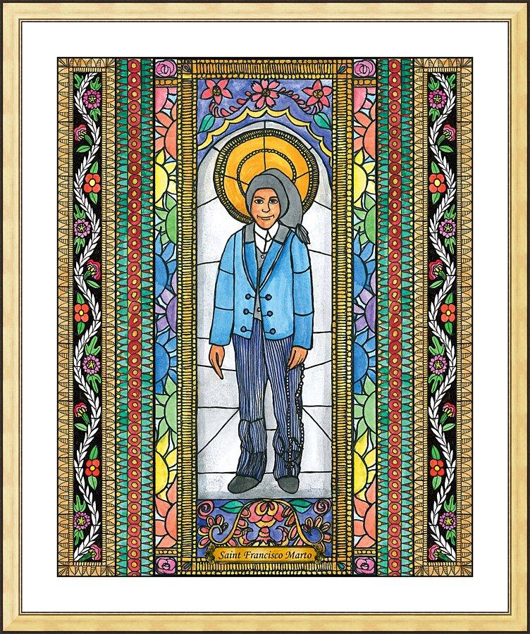 Wall Frame Gold, Matted - St. Francisco Marto by Brenda Nippert - Trinity Stores