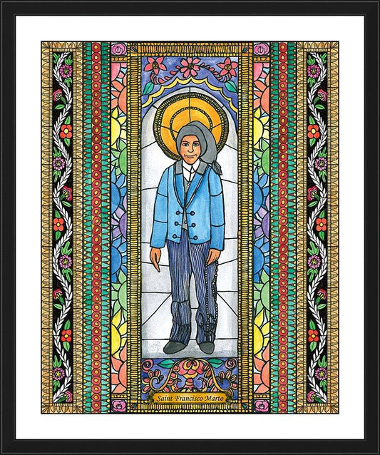 Wall Frame Black, Matted - St. Francisco Marto by B. Nippert