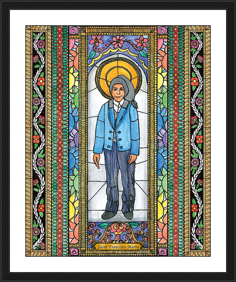 Wall Frame Black, Matted - St. Francisco Marto by Brenda Nippert - Trinity Stores