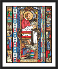 Wall Frame Black - St. Francis de Sales by B. Nippert