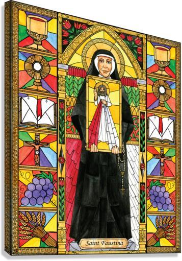 Canvas Print - St. Faustina by B. Nippert