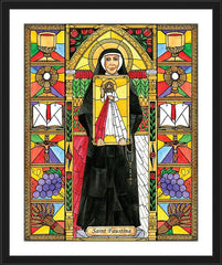 Wall Frame Black - St. Faustina by B. Nippert
