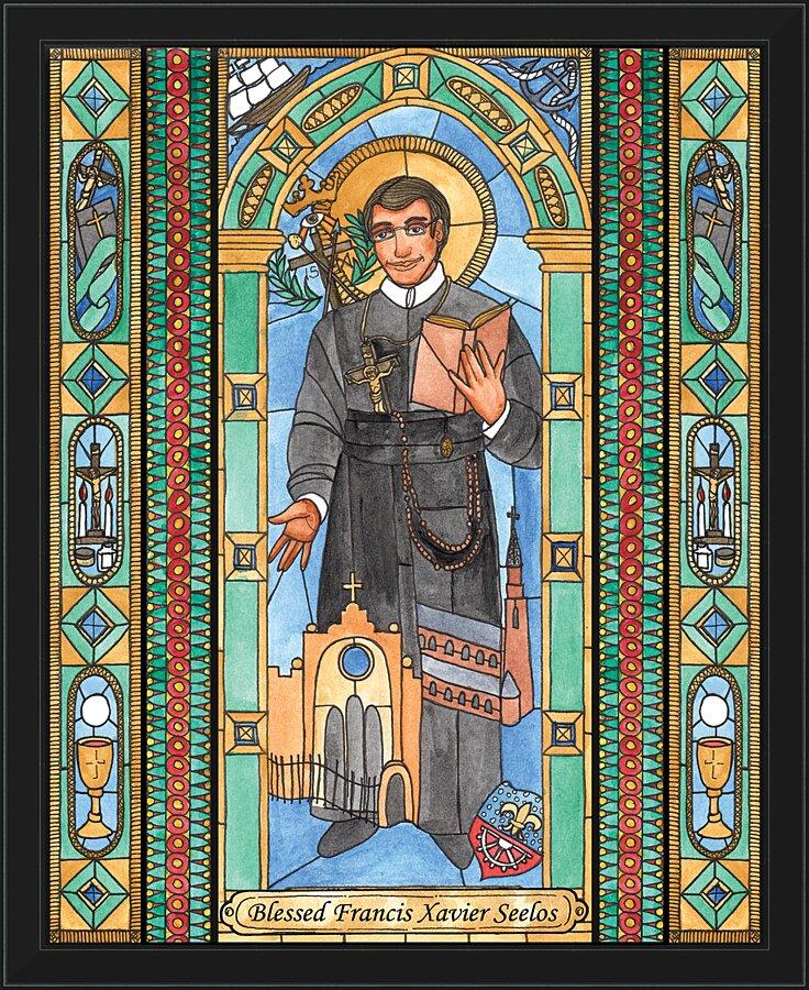 Wall Frame Black - Bl. Francis Xavier Seelos by Brenda Nippert - Trinity Stores