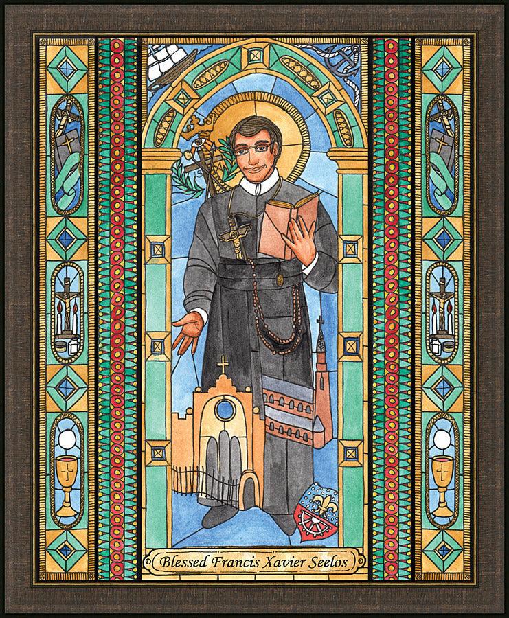 Wall Frame Espresso - Bl. Francis Xavier Seelos by Brenda Nippert - Trinity Stores