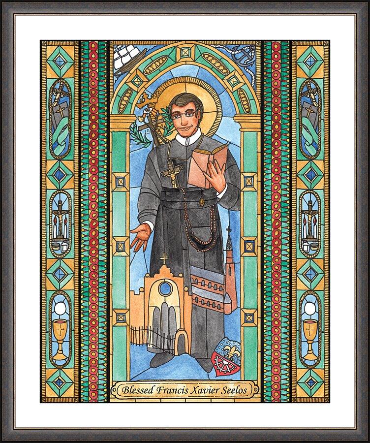 Wall Frame Espresso, Matted - Bl. Francis Xavier Seelos by Brenda Nippert - Trinity Stores