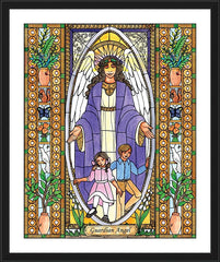 Wall Frame Black - Guardian Angel by B. Nippert