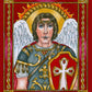 Wall Frame Espresso, Matted - St. Michael Archangel by Brenda Nippert - Trinity Stores