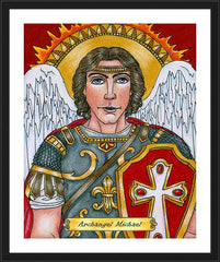 Wall Frame Black - St. Michael Archangel by B. Nippert