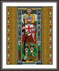 Wall Frame Espresso - St. George of Lydda by B. Nippert