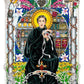 Wall Frame Black, Matted - St. Gemma Galgani by Brenda Nippert - Trinity Stores