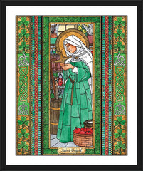 Wall Frame Black - St. Brigid by B. Nippert