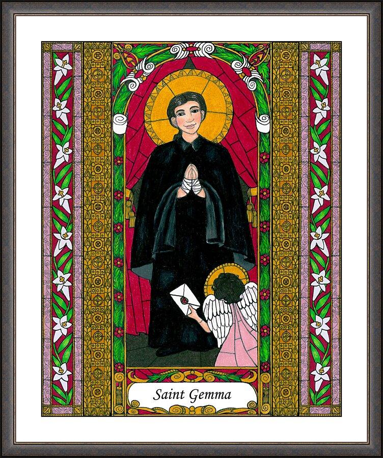 Wall Frame Espresso, Matted - St. Gemma by Brenda Nippert - Trinity Stores