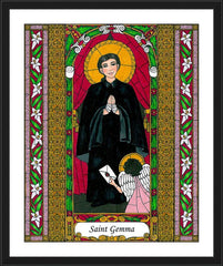 Wall Frame Black - St. Gemma by B. Nippert