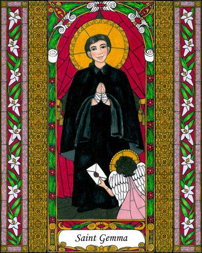 Wall Frame Espresso, Matted - St. Gemma by Brenda Nippert - Trinity Stores