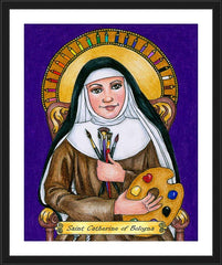 Wall Frame Black - St. Catherine of Bologna by B. Nippert