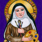 Wall Frame Espresso, Matted - St. Catherine of Bologna by Brenda Nippert - Trinity Stores