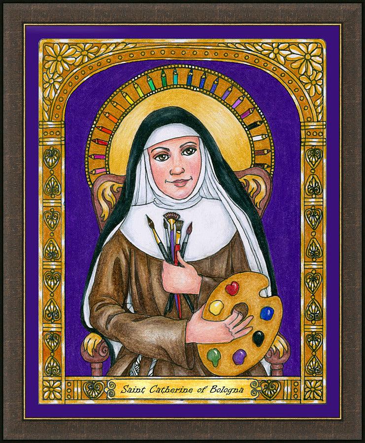 Wall Frame Espresso - St. Catherine of Bologna by B. Nippert