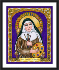 Wall Frame Black - St. Catherine of Bologna by B. Nippert