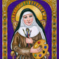 Wall Frame Black, Matted - St. Catherine of Bologna by Brenda Nippert - Trinity Stores