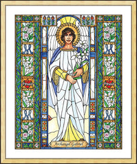Wall Frame Gold - St. Gabriel Archangel by B. Nippert