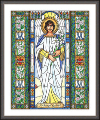 Wall Frame Espresso - St. Gabriel Archangel by B. Nippert