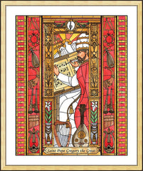 Wall Frame Gold - St. Gregory the Great by B. Nippert