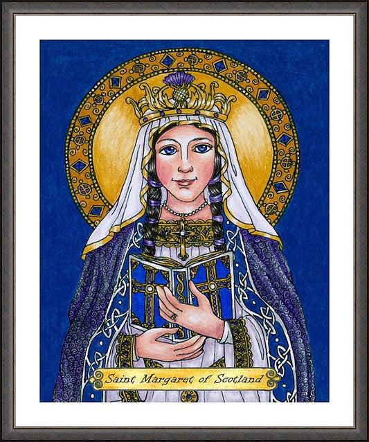 Wall Frame Espresso, Matted - St. Margaret of Scotland by B. Nippert