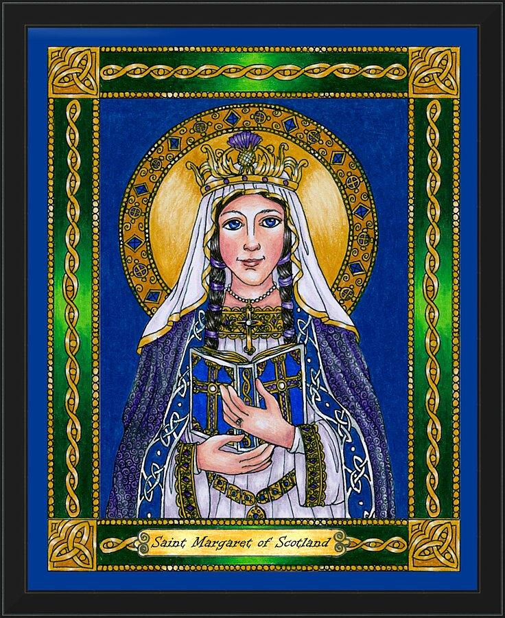 Wall Frame Black - St. Margaret of Scotland by Brenda Nippert - Trinity Stores