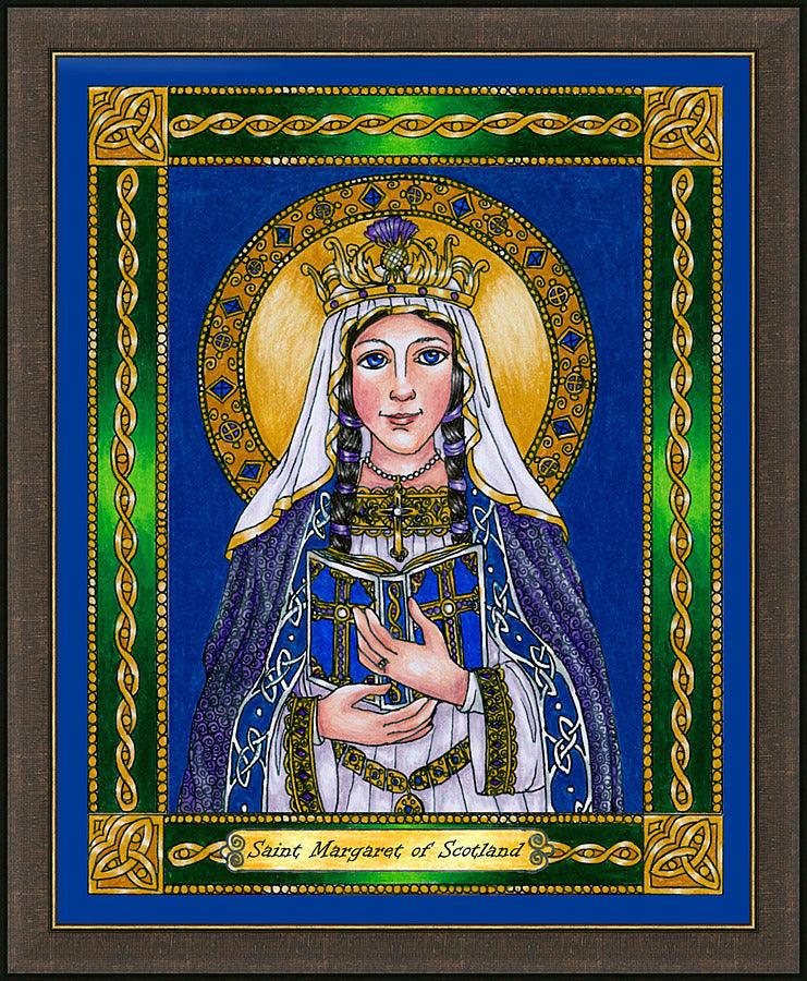 Wall Frame Espresso - St. Margaret of Scotland by Brenda Nippert - Trinity Stores