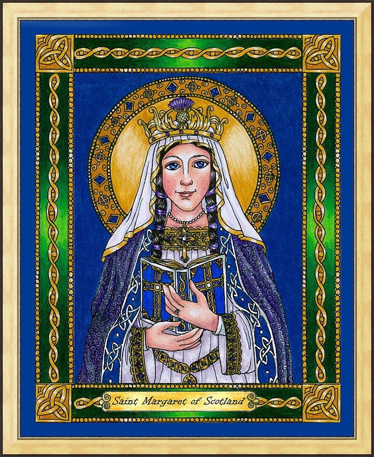 Wall Frame Gold - St. Margaret of Scotland by Brenda Nippert - Trinity Stores