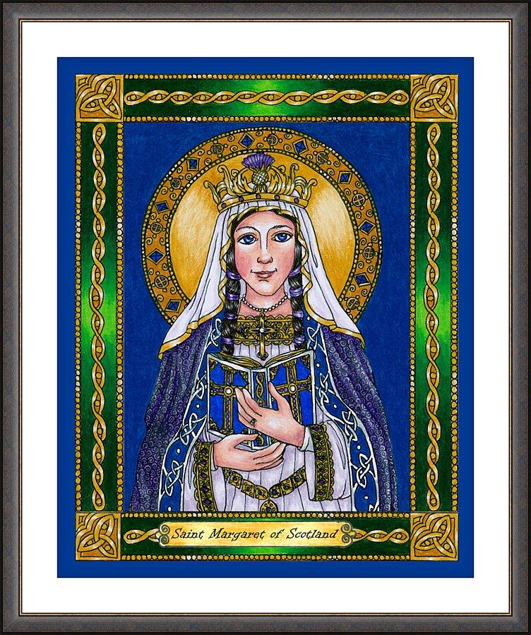 Wall Frame Espresso, Matted - St. Margaret of Scotland by Brenda Nippert - Trinity Stores