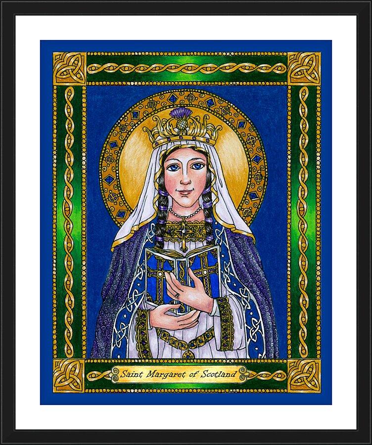 Wall Frame Black, Matted - St. Margaret of Scotland by Brenda Nippert - Trinity Stores