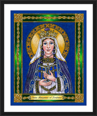 Wall Frame Black - St. Margaret of Scotland by B. Nippert