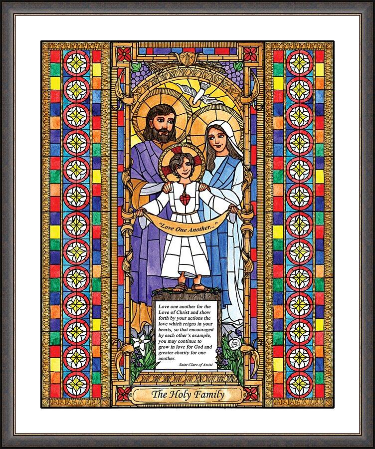 Wall Frame Espresso, Matted - Holy Family by Brenda Nippert - Trinity Stores