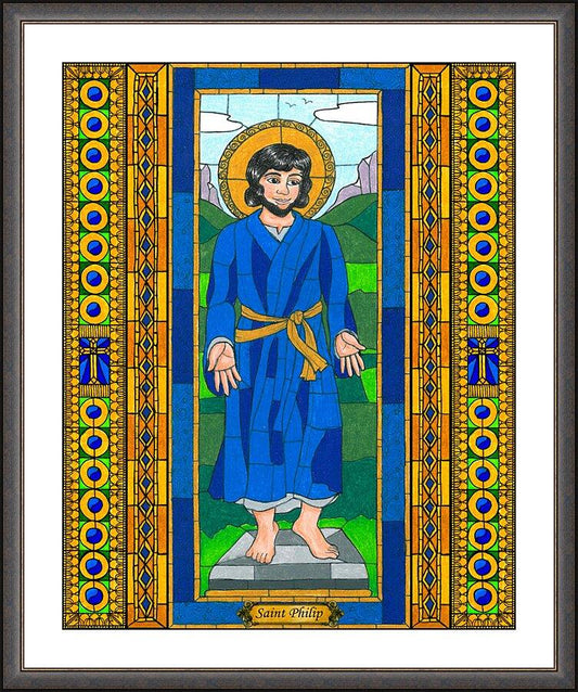Wall Frame Espresso, Matted - St. Philip by B. Nippert