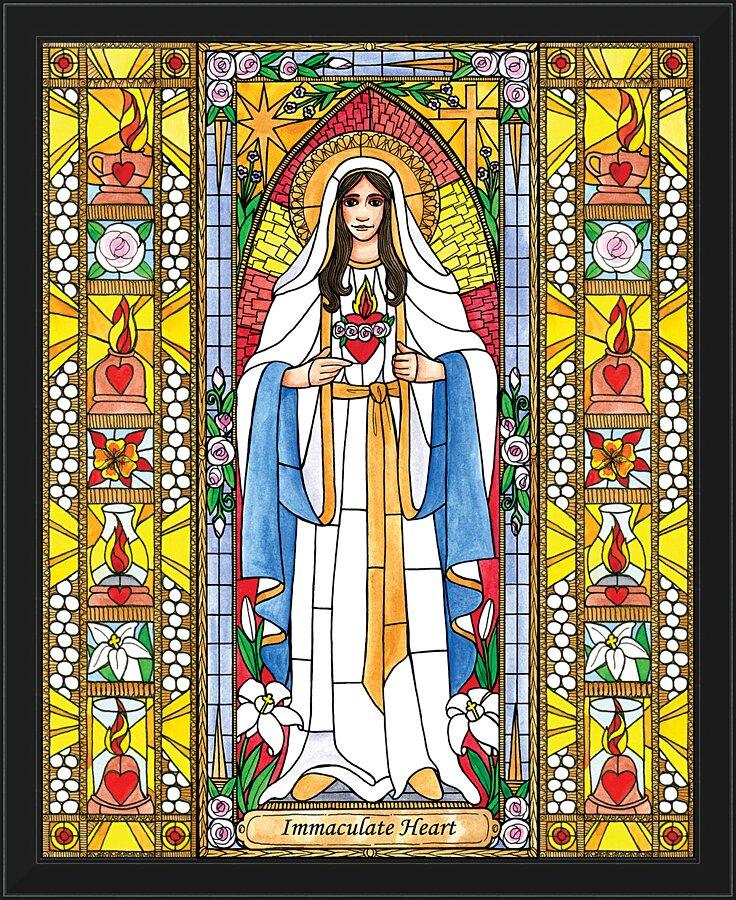 Wall Frame Black - Immaculate Heart of Mary by B. Nippert