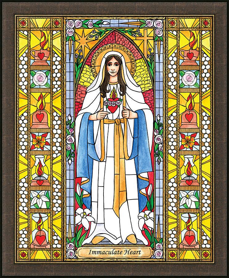 Wall Frame Espresso - Immaculate Heart of Mary by Brenda Nippert - Trinity Stores