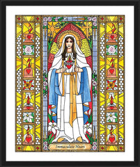 Wall Frame Black - Immaculate Heart of Mary by B. Nippert