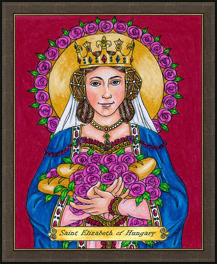 Wall Frame Espresso - St. Elizabeth of Hungary by Brenda Nippert - Trinity Stores