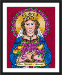 Wall Frame Black - St. Elizabeth of Hungary by B. Nippert