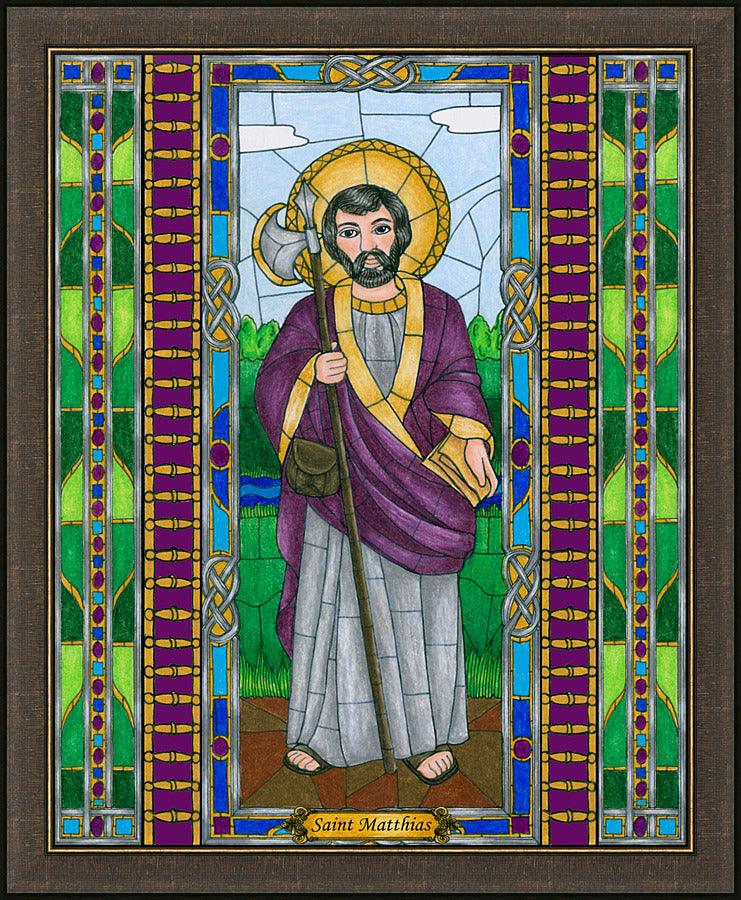 Wall Frame Espresso - St. Matthias the Apostle by Brenda Nippert - Trinity Stores