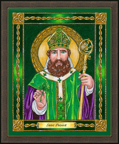 Wall Frame Espresso - St. Patrick by Brenda Nippert - Trinity Stores