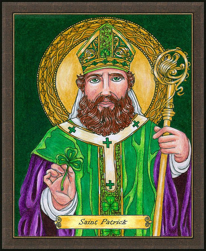 Wall Frame Espresso - St. Patrick by Brenda Nippert - Trinity Stores