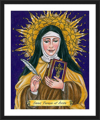Wall Frame Black - St. Teresa of Avila  by B. Nippert