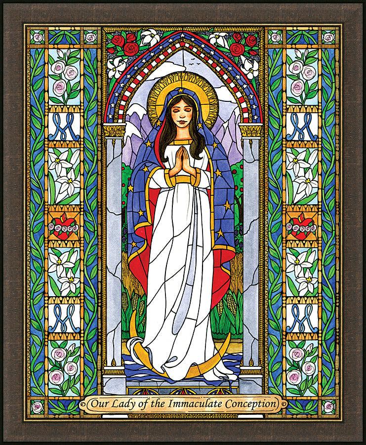 Wall Frame Espresso - Our Lady of the Immaculate Conception by Brenda Nippert - Trinity Stores