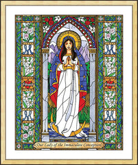 Wall Frame Gold - Our Lady of the Immaculate Conception by B. Nippert